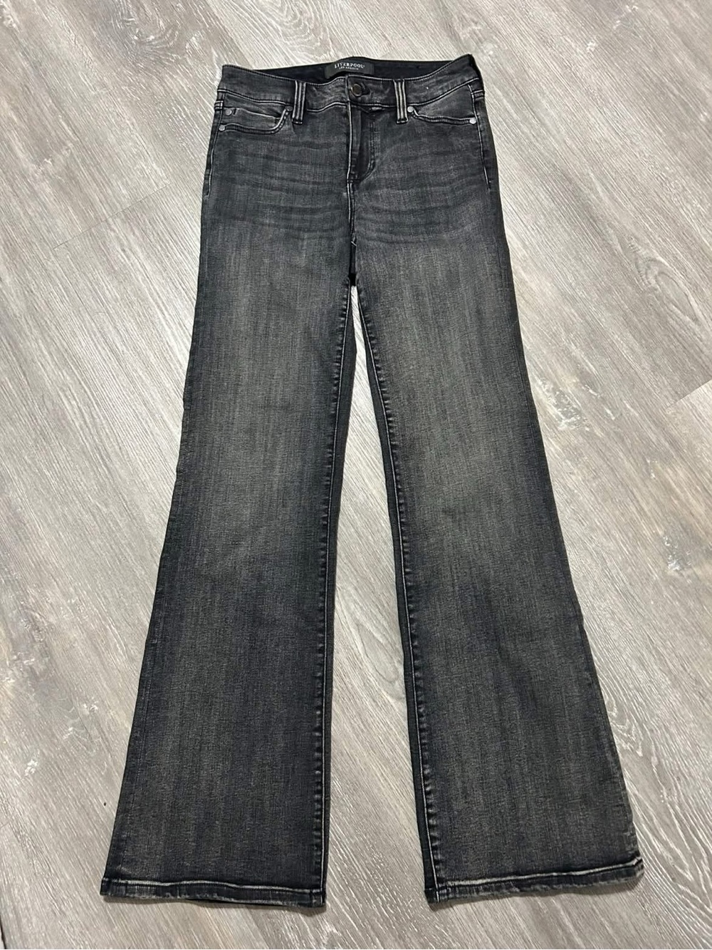 Liverpool Black Wide-Leg Jeans for Women